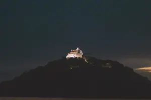 A medieval castle on a hill